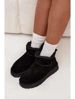 Sněhule z přírodního semiše vyhřívané s kožešinou Vinceza 97961 Černé