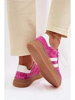 Dámské semišové tenisky na platformě fuchsiové model 22100209 - Boto Dámské semišové tenisky na platformě fuchsiové model 22100209 - Boto