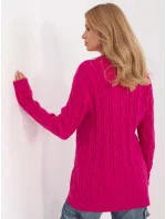 Sweter AT SW model 20463780 fuksjowy - FPrice Sweter AT SW model 20463780 fuksjowy - FPrice