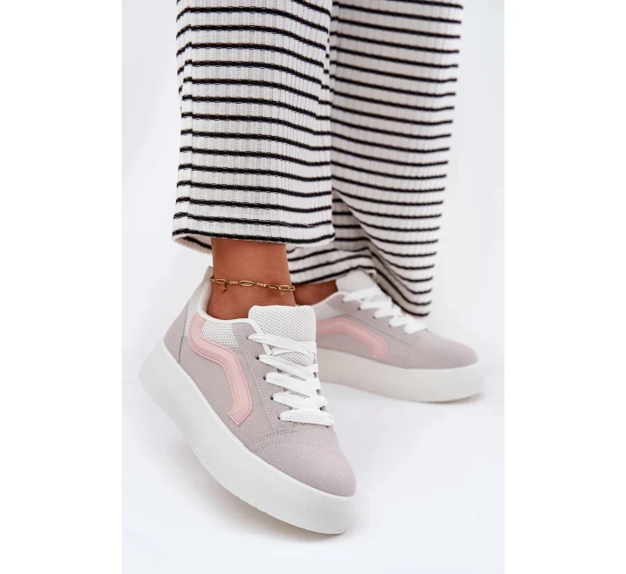 Dámské tenisky na platformě – šedé Tellnira Dámské tenisky na platformě – šedé Tellnira