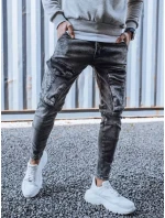 Pánské bojové džínové kalhoty tmavě šedé Dstreet model 21963240 - FashionStreet Pánské bojové džínové kalhoty tmavě šedé Dstreet model 21963240 - FashionStreet