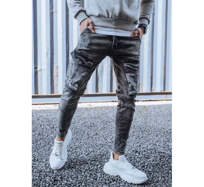 Pánské bojové džínové kalhoty tmavě šedé Dstreet model 21963240 - FashionStreet Pánské bojové džínové kalhoty tmavě šedé Dstreet model 21963240 - FashionStreet