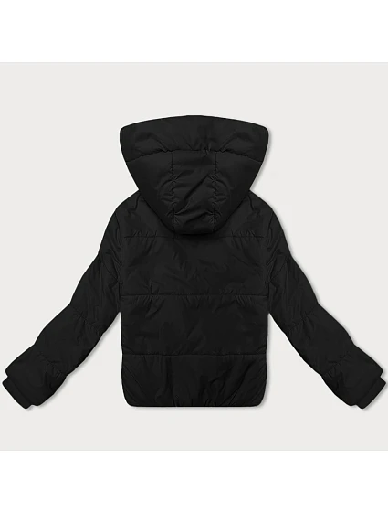 Černá krátká dámská bunda s kapucí model 21066760 - J.STYLE