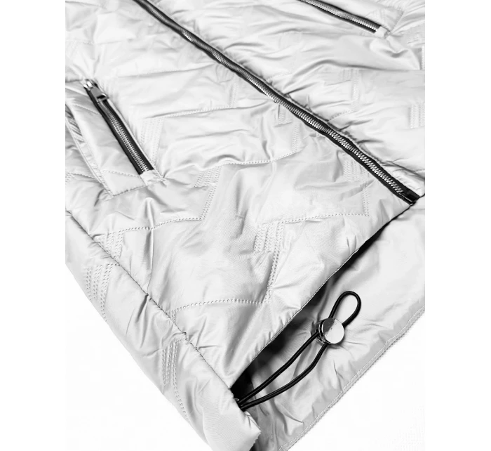 kurtka damska pikowana z kapturem Goodlookin jasny beż model 22003992 - S'WEST