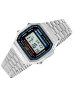 Unisex digitální hodinky Casio A168WA s náramkem z nerezové oceli, stříbrné Unisex digitální hodinky Casio A168WA s náramkem z nerezové oceli, stříbrné