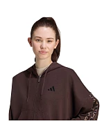 Dámská mikina adidas Seasonal Essentials Animal Print 3-Stripes Full-Zip Hooded, hnědá, KV9299 Dámská mikina adidas Seasonal Essentials Animal Print 3-Stripes Full-Zip Hooded, hnědá, KV9299