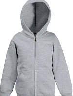 Fruit of the Loom Classic Kids Sweat Jacket Dětská mikina s kapucí 16.2045 heather grey