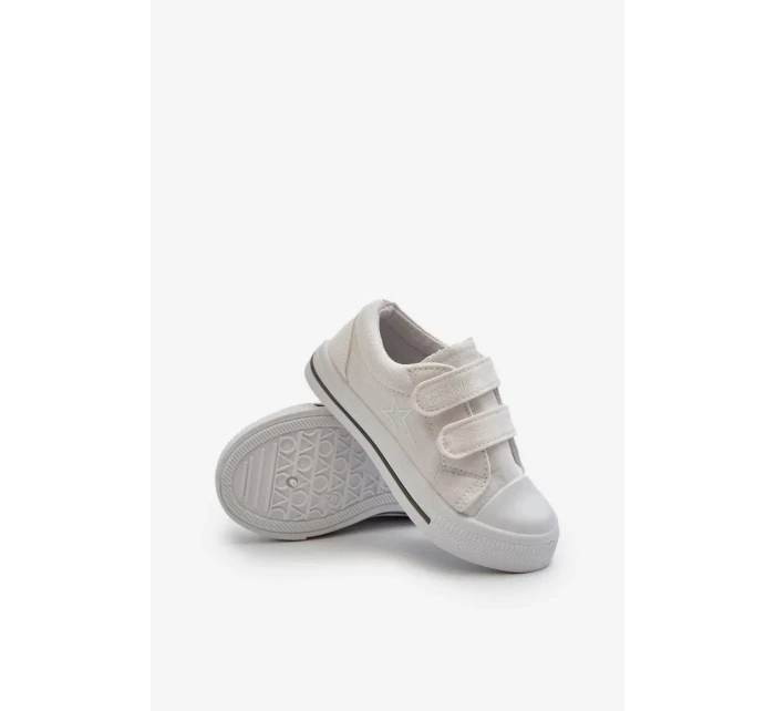 Dětské tenisky na suchý zip Big Star White