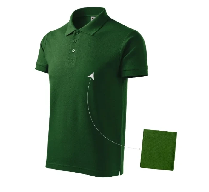 Cotton polokošile pánská lahvově zelená Cotton polokošile pánská lahvově zelená