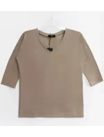 Hladká dámská halenka s výstřihem ve tvaru písmene "V" Hladká dámská halenka s výstřihem ve tvaru písmene "V"