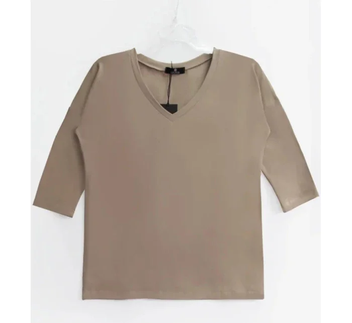 Hladká dámská halenka s výstřihem ve tvaru písmene "V" Hladká dámská halenka s výstřihem ve tvaru písmene "V"