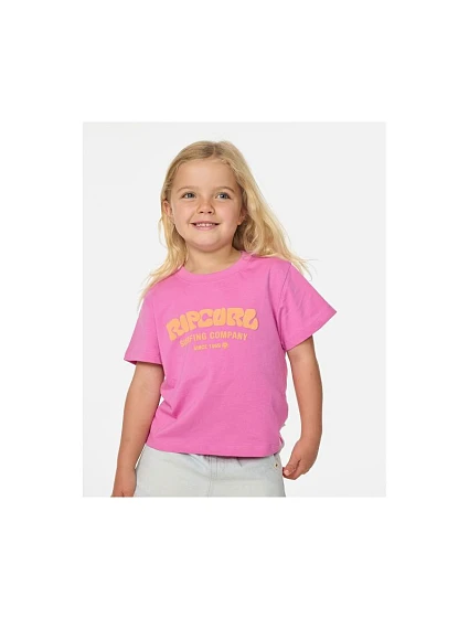 Dívčí tričko RIP CURL Surf Puff Relaxed Tee – Girl, růžové, dětské