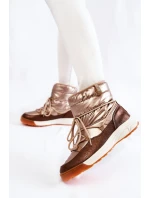 Dámské sněhule Memory Foam Big Star KK274276 Zlato-hnědá