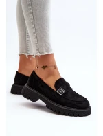 Dámské mokasíny s černým páskem model 21649216 - VINCEZA