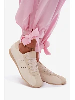 Dámské tenisky z eko semiše nízké světle béžové Melvelin