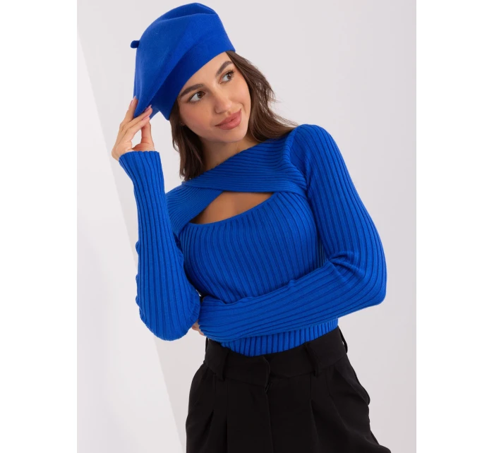 Czapka AT CZ model 18917691 kobaltowy - FPrice Czapka AT CZ model 18917691 kobaltowy - FPrice