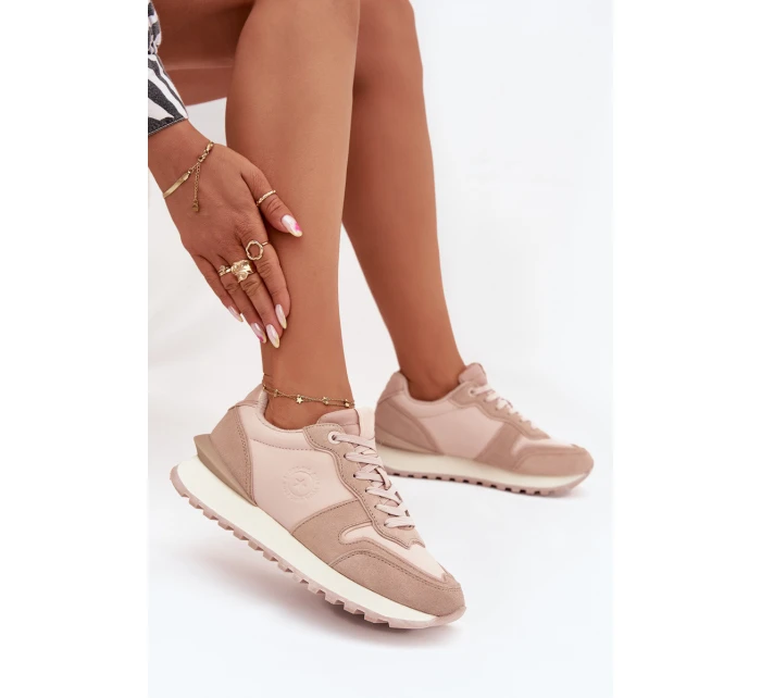 Dámské kožené tenisky Big Star HI-POLY SYSTEM – nude Dámské kožené tenisky Big Star HI-POLY SYSTEM – nude