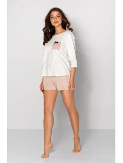 Dámské pyžamo Ella béžové - Momenti Per Me