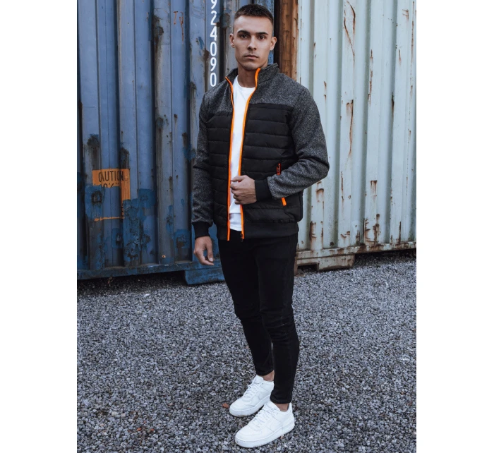 Pánská přechodná prošívaná bunda černá FashionStreet TX4855