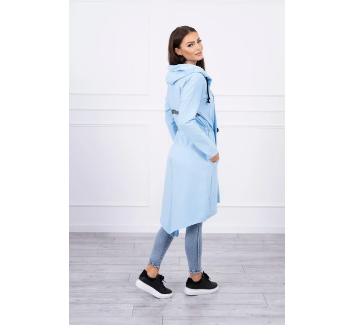 Delší zadní plášť modrý Delší zadní plášť modrý