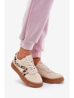 Dámské Sneakersy Na Platformě Pantherka Béžové Totter