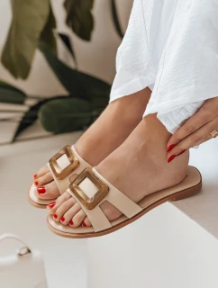 Dámské žabky GLAMSTEP beige FashionStreet ZY0929