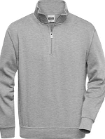 Daiber JN 831 Pracovní mikina s 1/4 zipem 02.0831 grey heather