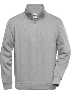 Daiber JN 831 Pracovní mikina s 1/4 zipem 02.0831 grey heather