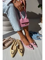 Dámské sandály na ploché podrážce s ozdobou modré Sparkle Dámské sandály na ploché podrážce s ozdobou modré Sparkle