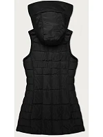 Černá dámská vesta s kapucí model 21339594 - S'WEST Černá dámská vesta s kapucí model 21339594 - S'WEST