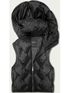 Dámská trojrozměrná vesta oversize černá (YD35)