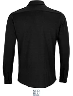 NEOBLU Basile Men Piqué košile s dlouhým rukávem 24.3777 deep black NEOBLU Basile Men Piqué košile s dlouhým rukávem 24.3777 deep black
