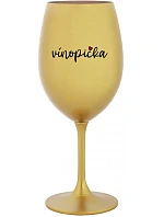 VÍNOPIČKA - zlatý pohár na víno 350 ml VÍNOPIČKA - zlatý pohár na víno 350 ml