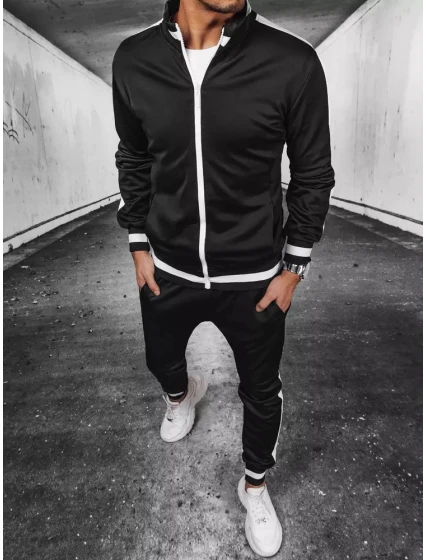 FashionStreet černá pánská tepláková souprava AX0701