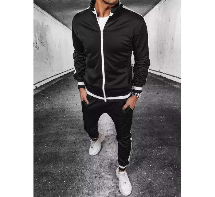 FashionStreet černá pánská tepláková souprava AX0701