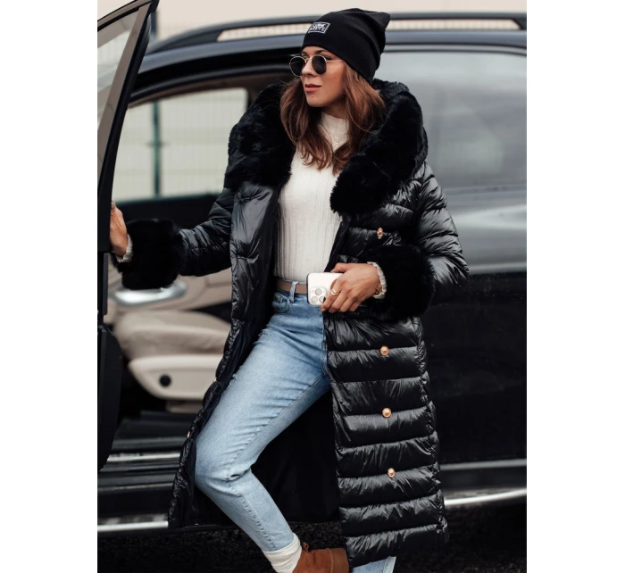 Dámský prošívaný zimní kabát HORIZON černý FashionStreet TY4749