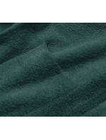 Dlouhý vlněný přehoz přes oblečení typu alpaka v mořské barvě s kapucí (M105)