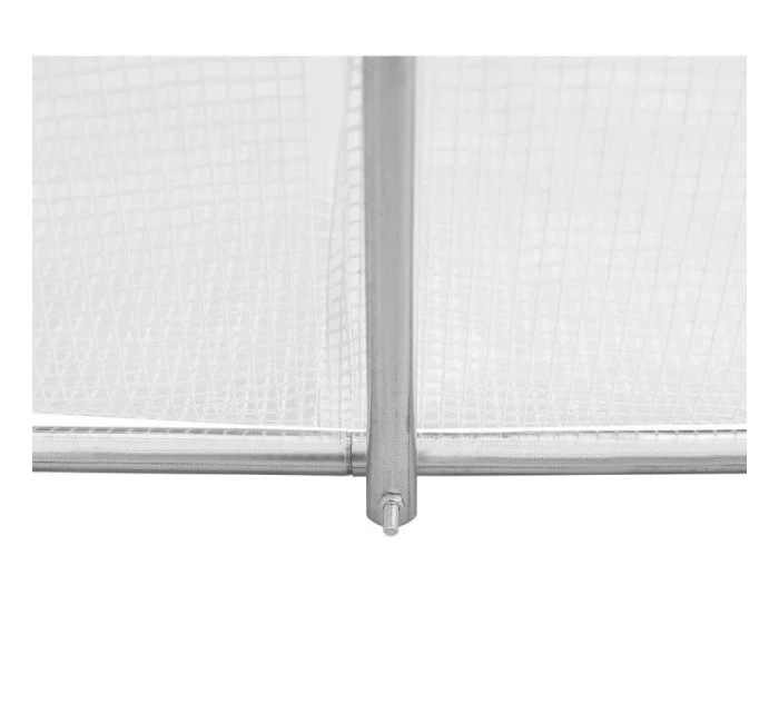 ZAHRADNÍ TUNEL 200x200x200 cm PE BÍLÁ OCELOVÁ KONSTRUKCE