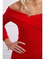 Halenka s výstřihem do V červená Halenka s výstřihem do V červená