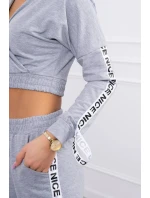 Sada s ozdobnými stuhami šedá