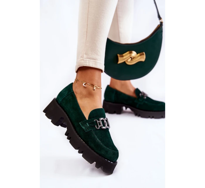 Semišové boty se zdobením Laura Messi 2489 zelene