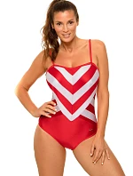 Jednodílné plavky Kimma M-711 červeno-bílá - Marko