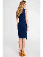 Pouzdrové šaty bez rukávů model 21196081 tmavě modré - STYLOVE
