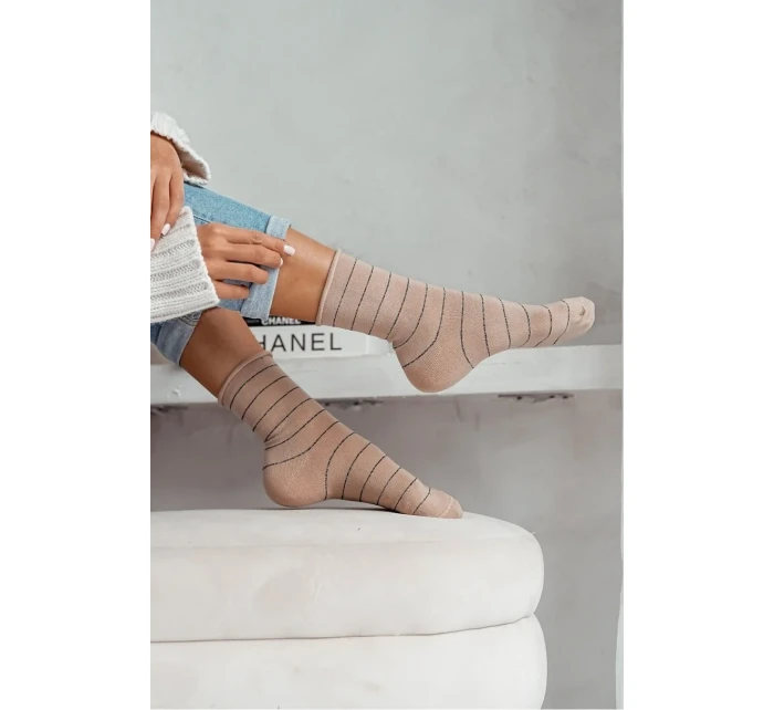 Dámské ponožky bez tlaku v tenkých proužcích 0200.059 Dámské ponožky bez tlaku v tenkých proužcích 0200.059