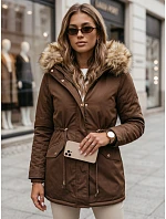 Dámská zimní bunda parka hnědá Dstreet model 21971014 - FashionStreet Dámská zimní bunda parka hnědá Dstreet model 21971014 - FashionStreet