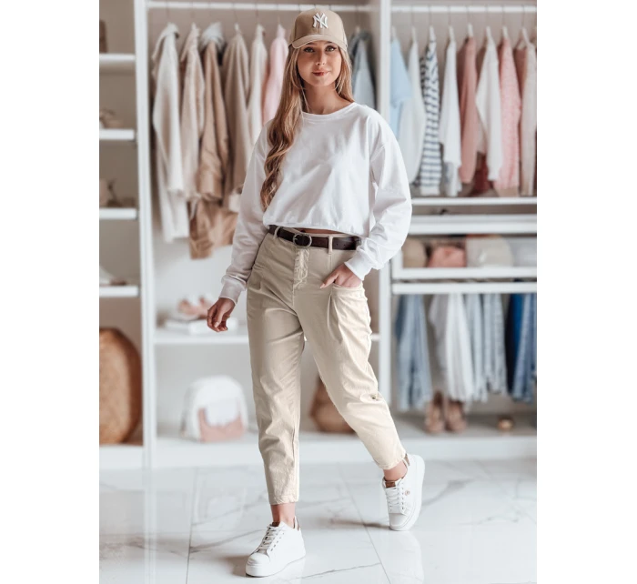 Dámské chinos kalhoty světle béžové Dstreet model 21986289 - FashionStreet