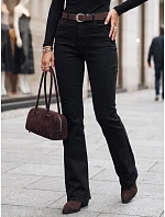 Jeansy damskie z wysokim stanem i paskiem czarne model 22365053 - FashionStreet