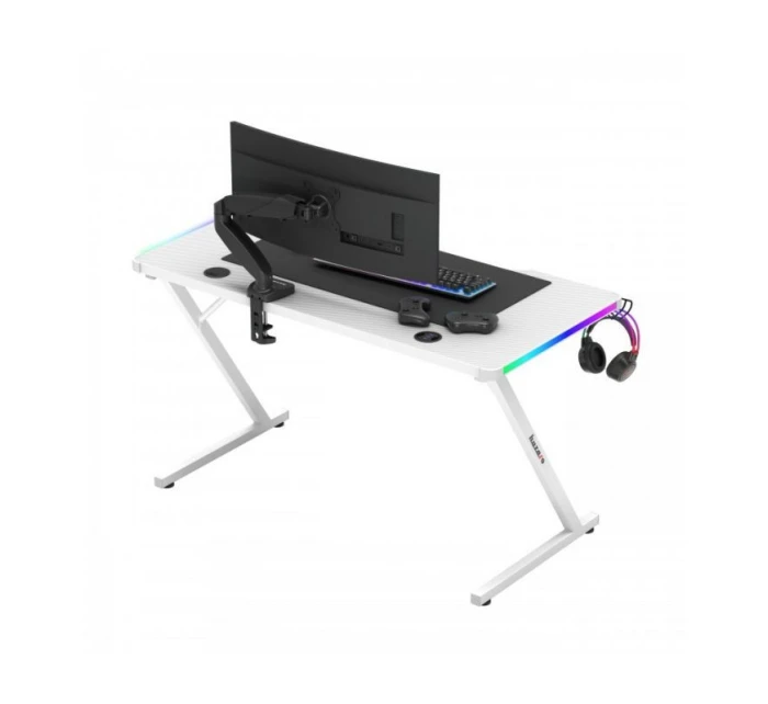 Herní stůl Hero model 21336043 White RGB - Huzaro Herní stůl Hero model 21336043 White RGB - Huzaro