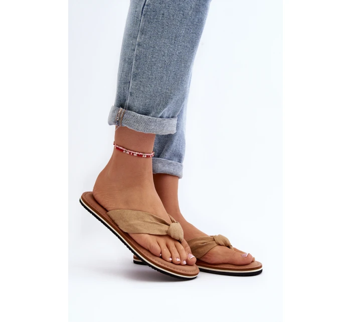 Dámské žabky Big Star LL274623 Beige Dámské žabky Big Star LL274623 Beige