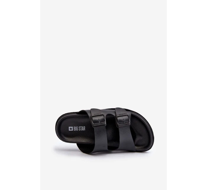Lehké pánské sandály s přezkami Big Star NN174597 Černé